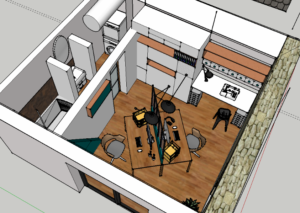 plan-3D garage en bureau